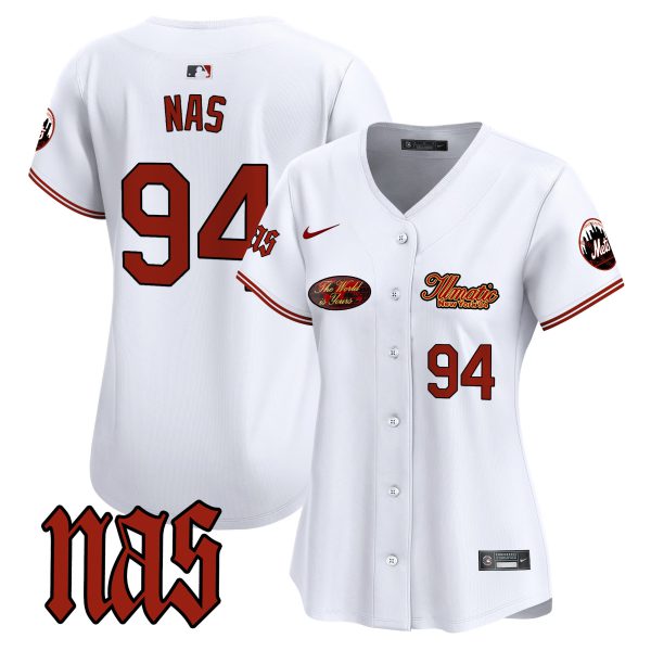 Women's Mets Nas Illmatic Vapor Premier Limited Jersey V2 - All Stitched - Image 11