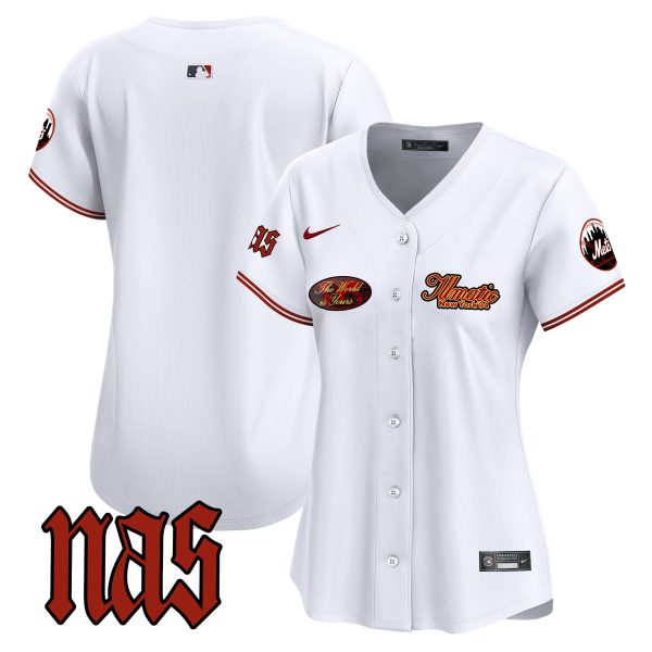 Women's Mets Nas Illmatic Vapor Premier Limited Jersey V2 - All Stitched - Image 12
