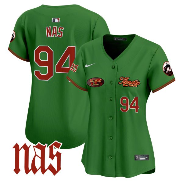 Women's Mets Nas Illmatic Vapor Premier Limited Jersey V2 - All Stitched - Image 14