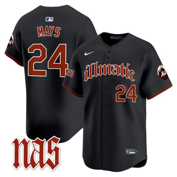 Men's Mets Nas Illmatic Vapor Premier Limited Jersey - All Stitched - Image 17