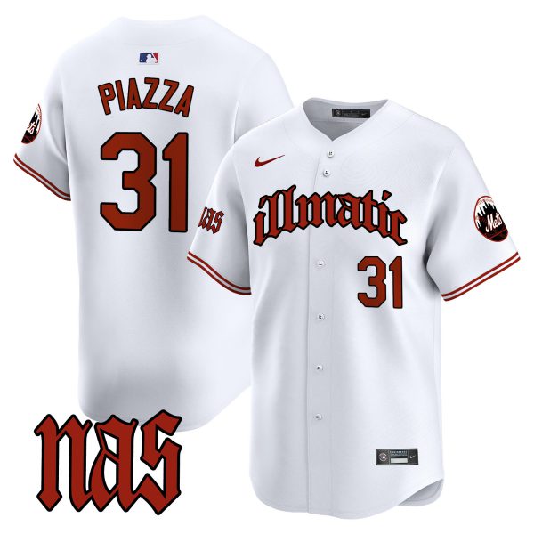 Men's Mets Nas Illmatic Vapor Premier Limited Jersey - All Stitched - Image 27