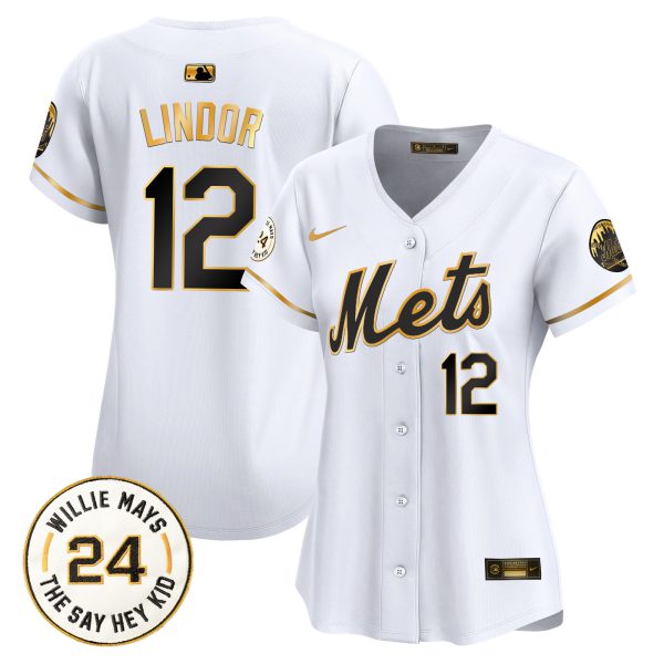 Women's Mets Willie Mays Patch Vapor Premier Limited Jersey - All Stitched - Image 2