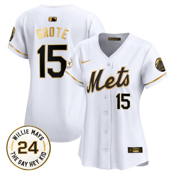 Women's Mets Willie Mays Patch Vapor Premier Limited Jersey - All Stitched - Image 4