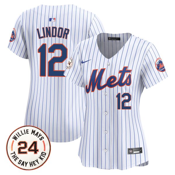 Women's Mets Willie Mays Patch Vapor Premier Limited Jersey - All Stitched - Image 16
