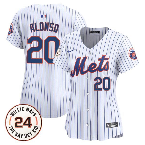 Women's Mets Willie Mays Patch Vapor Premier Limited Jersey - All Stitched - Image 19