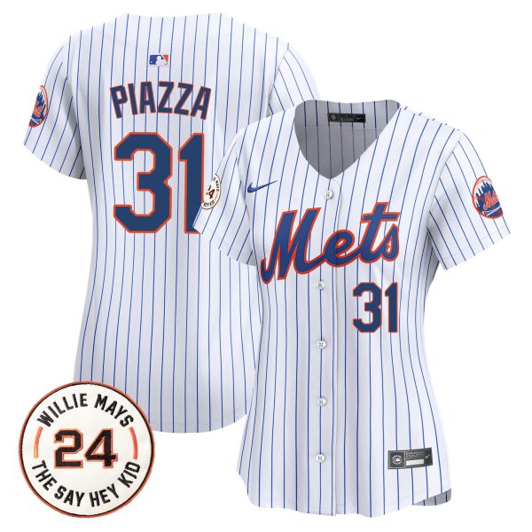 Women's Mets Willie Mays Patch Vapor Premier Limited Jersey - All Stitched - Image 20