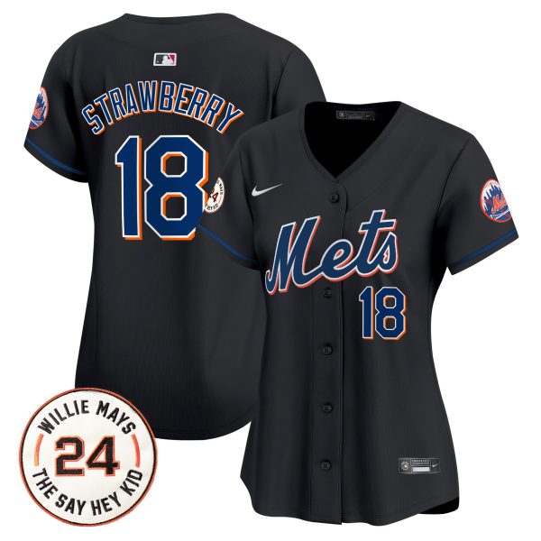 Women's Mets Willie Mays Patch Vapor Premier Limited Jersey - All Stitched - Image 24