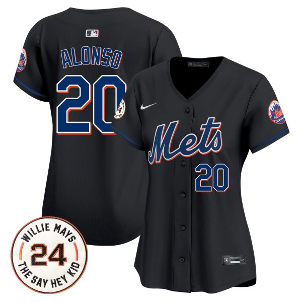 Women's Mets Willie Mays Patch Vapor Premier Limited Jersey - All Stitched - Image 26