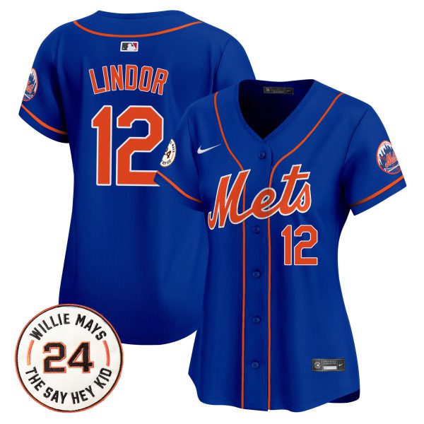 Women's Mets Willie Mays Patch Vapor Premier Limited Jersey - All Stitched - Image 30