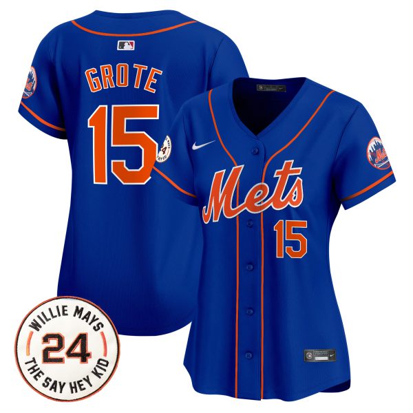 Women's Mets Willie Mays Patch Vapor Premier Limited Jersey - All Stitched - Image 32