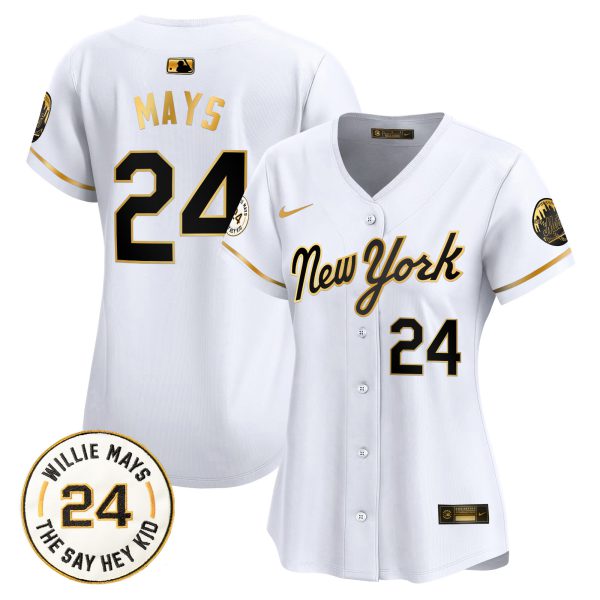 Women's Mets Willie Mays Patch Vapor Premier Limited Jersey - All Stitched - Image 36