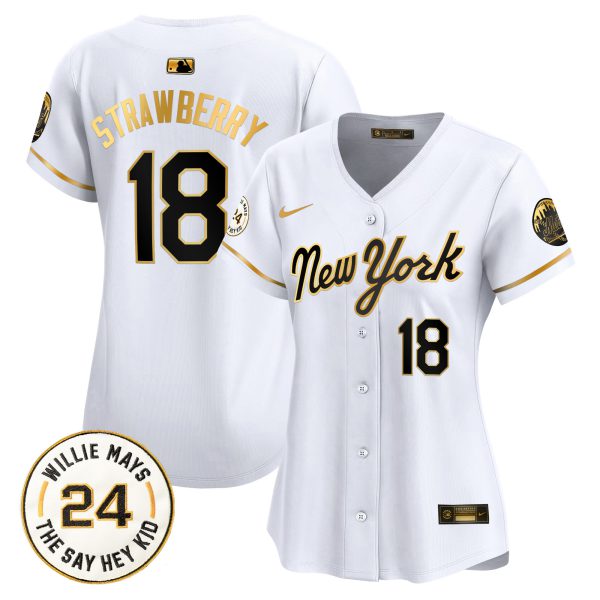 Women's Mets Willie Mays Patch Vapor Premier Limited Jersey - All Stitched - Image 38