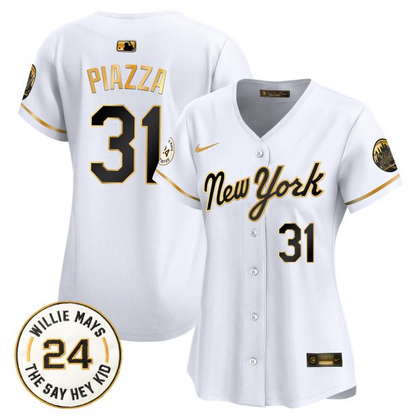 Women's Mets Willie Mays Patch Vapor Premier Limited Jersey - All Stitched - Image 41