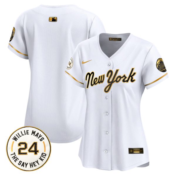 Women's Mets Willie Mays Patch Vapor Premier Limited Jersey - All Stitched - Image 42