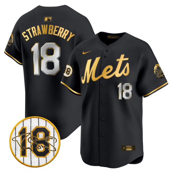 Men's Mets Darryl Strawberry Patch Vapor Premier Limited Jersey - All Stitched - Image 8