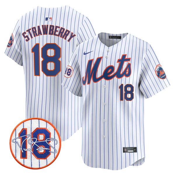 Men's Mets Darryl Strawberry Patch Vapor Premier Limited Jersey - All Stitched - Image 15