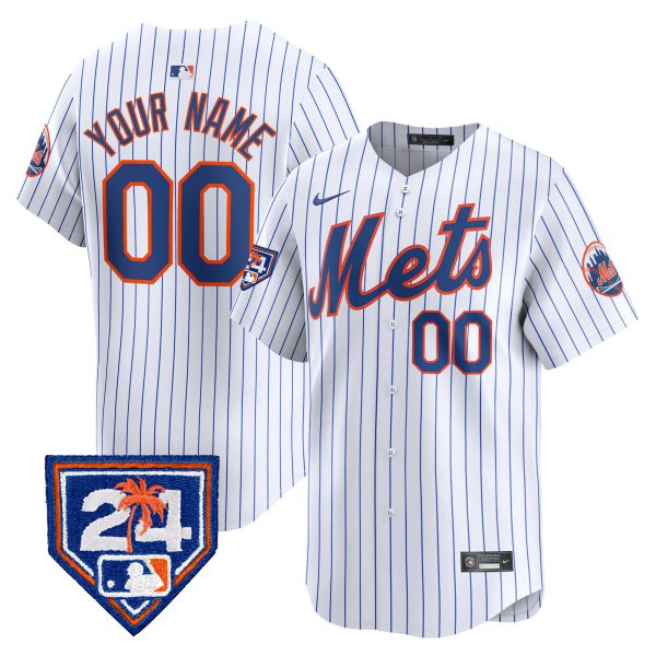 New York Mets 2024 Spring Training Vapor Premier Limited Custom Jersey V2 - All Stitched - Image 3