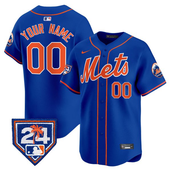 New York Mets 2024 Spring Training Vapor Premier Limited Custom Jersey V2 - All Stitched - Image 5