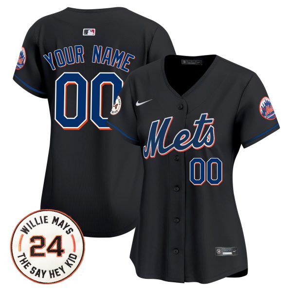 Mets Willie Mays Patch Vapor Premier Limited Custom Jersey - All Stitched - Image 10