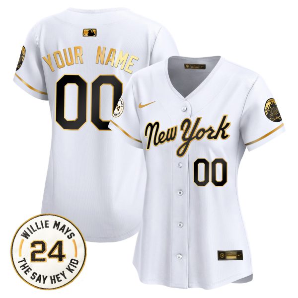 Mets Willie Mays Patch Vapor Premier Limited Custom Jersey - All Stitched - Image 12