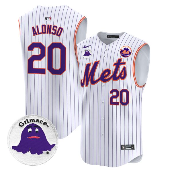 Men's Mets Grimace Vapor Premier Sleeveless Jersey - All Stitched - Image 13