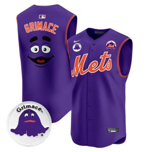 Men's Mets Grimace Vapor Premier Sleeveless Jersey - All Stitched