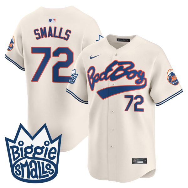 Men's Mets Biggie Smalls Vapor Premier Limited Jersey - All Stitched - Image 3