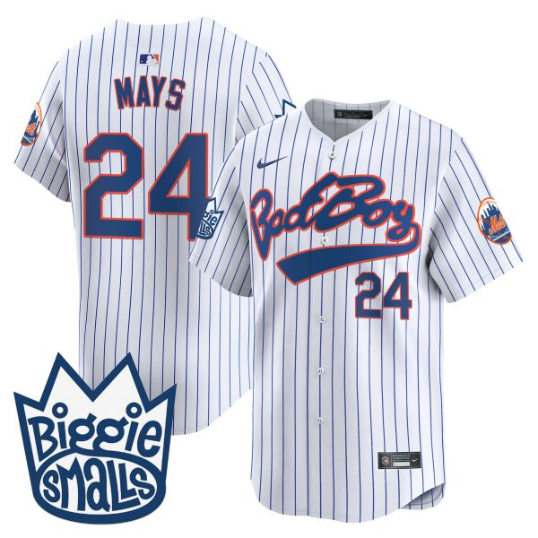 Men's Mets Biggie Smalls Vapor Premier Limited Jersey - All Stitched - Image 14