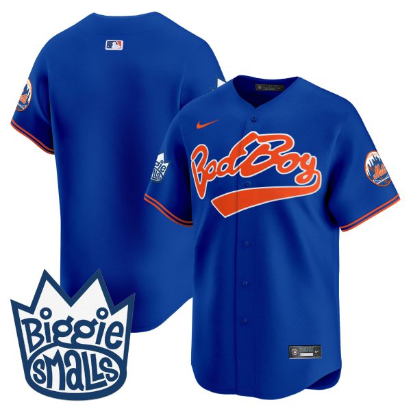 Men's Mets Biggie Smalls Vapor Premier Limited Jersey - All Stitched - Image 36