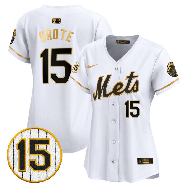 Women's New York Mets Jerry Grote Patch Vapor Premier Limited Jersey - All Stitched - Image 9