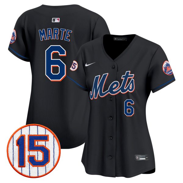 Women's New York Mets Jerry Grote Patch Vapor Premier Limited Jersey - All Stitched - Image 25