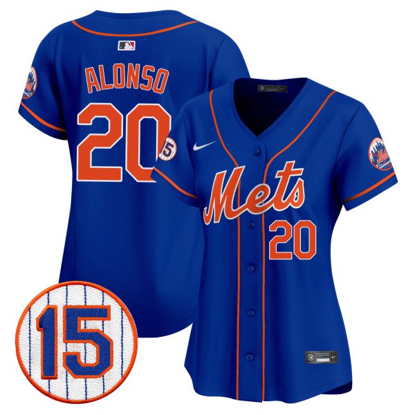 Women's New York Mets Jerry Grote Patch Vapor Premier Limited Jersey - All Stitched - Image 31