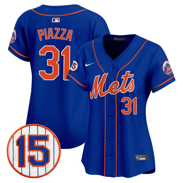 Women's New York Mets Jerry Grote Patch Vapor Premier Limited Jersey - All Stitched - Image 33