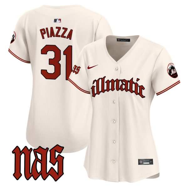 Women's Mets Nas Illmatic Vapor Premier Limited Jersey - All Stitched - Image 6