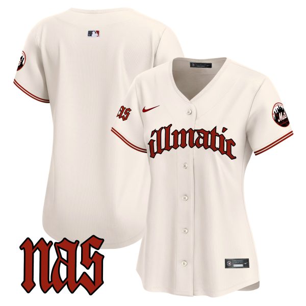 Women's Mets Nas Illmatic Vapor Premier Limited Jersey - All Stitched - Image 7