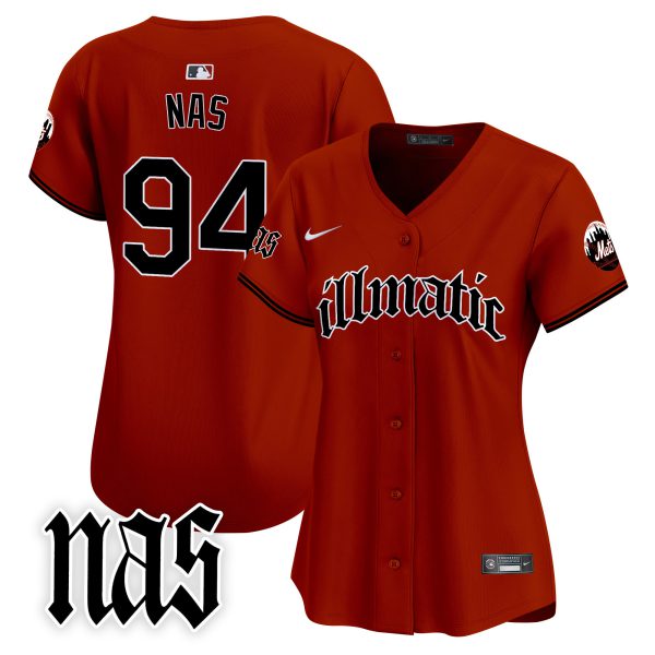 Women's Mets Nas Illmatic Vapor Premier Limited Jersey - All Stitched - Image 8