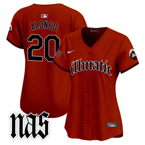 Women's Mets Nas Illmatic Vapor Premier Limited Jersey - All Stitched - Image 12
