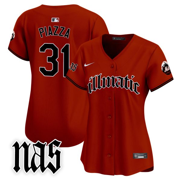Women's Mets Nas Illmatic Vapor Premier Limited Jersey - All Stitched - Image 13