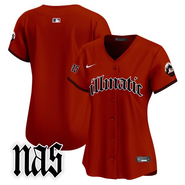 Women's Mets Nas Illmatic Vapor Premier Limited Jersey - All Stitched - Image 14