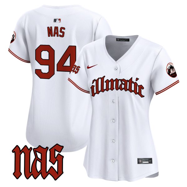 Women's Mets Nas Illmatic Vapor Premier Limited Jersey - All Stitched - Image 22