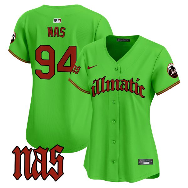 Women's Mets Nas Illmatic Vapor Premier Limited Jersey - All Stitched - Image 29