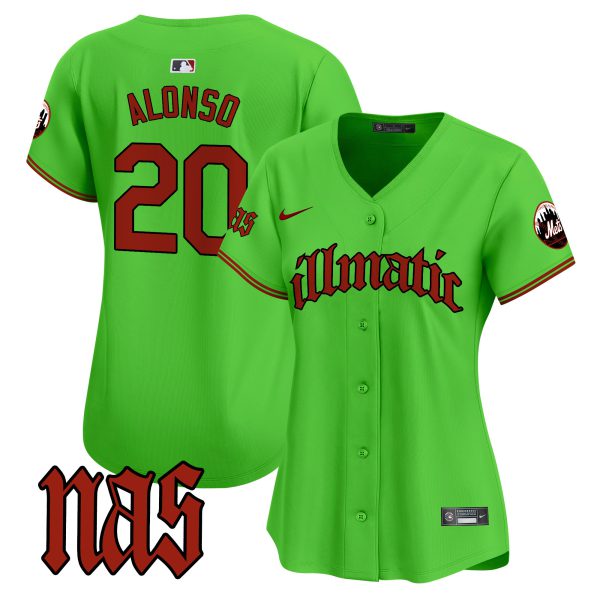 Women's Mets Nas Illmatic Vapor Premier Limited Jersey - All Stitched - Image 33