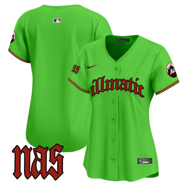 Women's Mets Nas Illmatic Vapor Premier Limited Jersey - All Stitched - Image 35