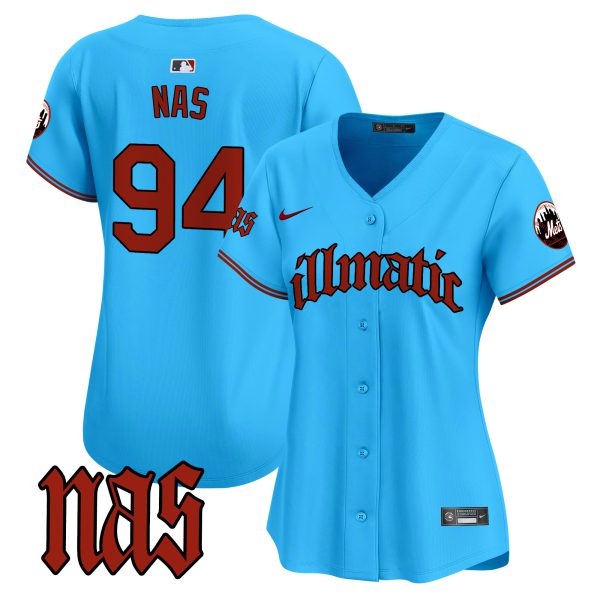 Women's Mets Nas Illmatic Vapor Premier Limited Jersey - All Stitched - Image 36