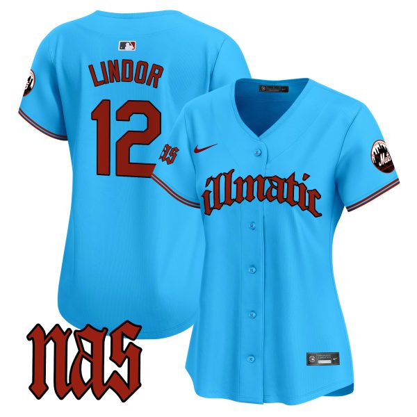 Women's Mets Nas Illmatic Vapor Premier Limited Jersey - All Stitched - Image 37