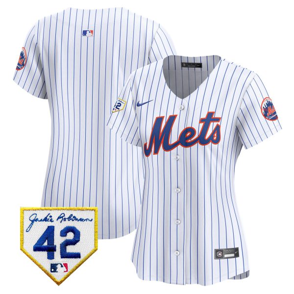 Women's New York Mets 2024 Jackie Robinson Patch Vapor Premier Limited Jersey - All Stitched - Image 18
