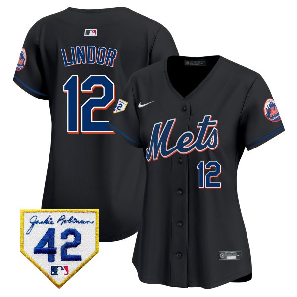 Women's New York Mets 2024 Jackie Robinson Patch Vapor Premier Limited Jersey - All Stitched - Image 19