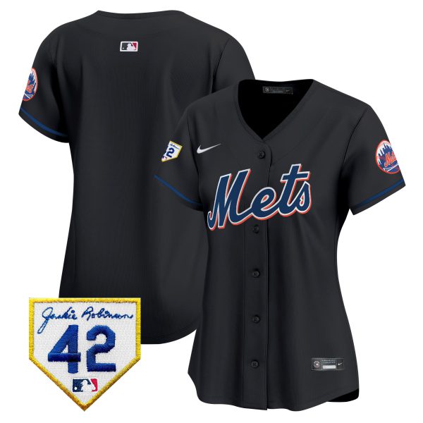 Women's New York Mets 2024 Jackie Robinson Patch Vapor Premier Limited Jersey - All Stitched - Image 24