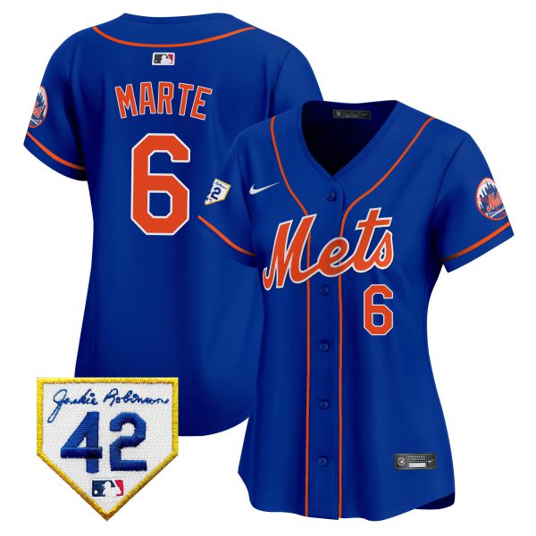 Women's New York Mets 2024 Jackie Robinson Patch Vapor Premier Limited Jersey - All Stitched - Image 27