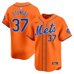 Stengel #37 New York Mets Orange Jersey - All Stitched